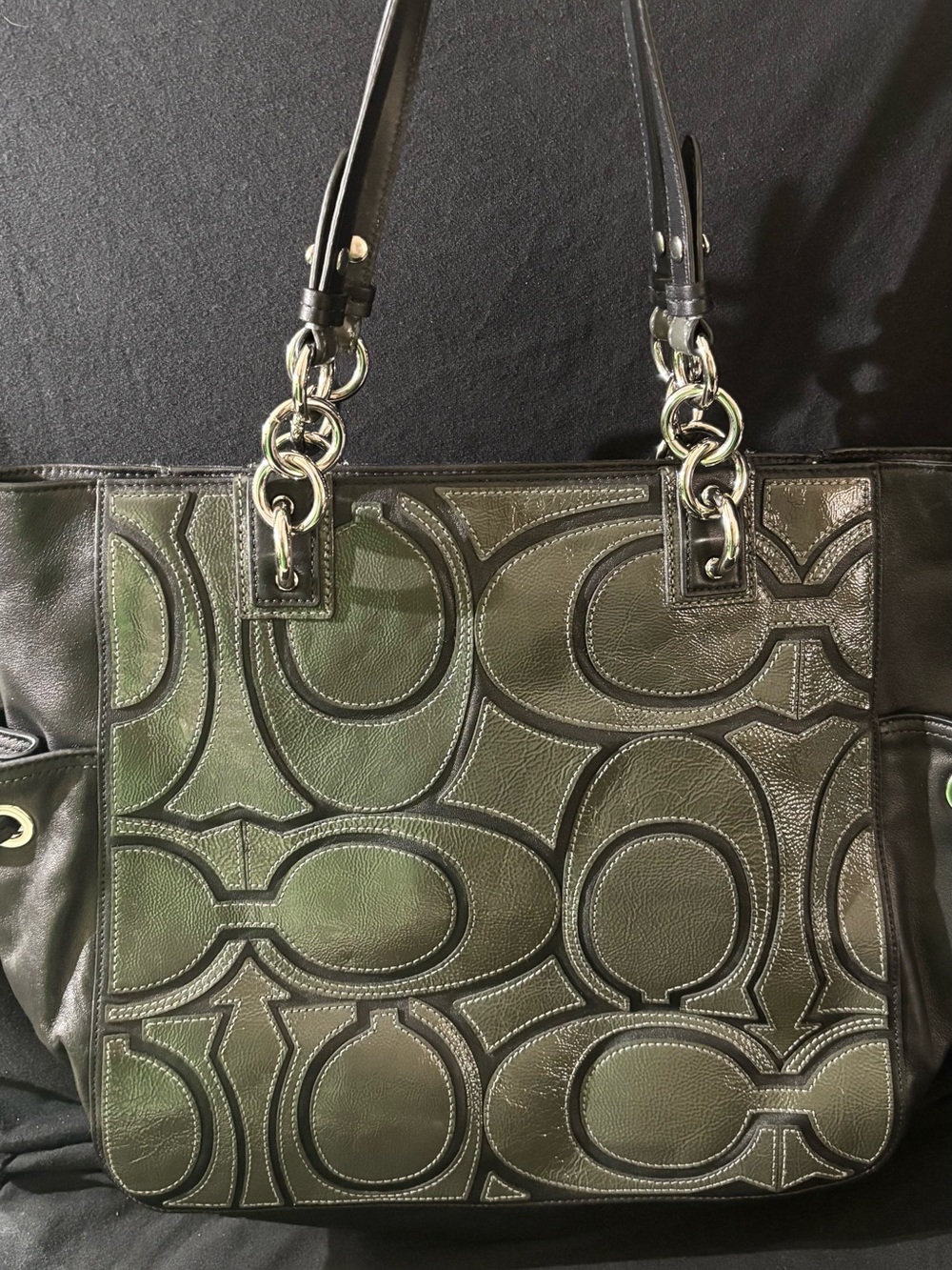 Coach Signature Mia Tote (or Mia Carryall) olive green